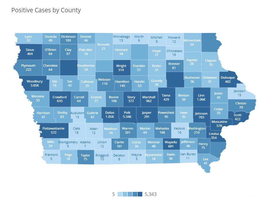 COVID Cases Map June 19